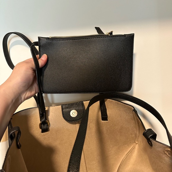 Black designer inspired expandable tote - Picture 5 of 5